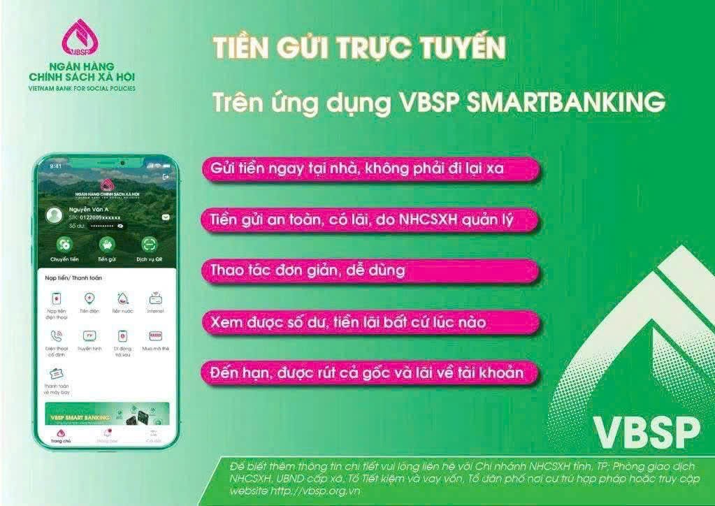 Tiền gửi trực tuyến tại Ngân hàng chính sách xã hội Gửi tiện lợi – lãi tối ưu